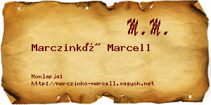 Marczinkó Marcell névjegykártya